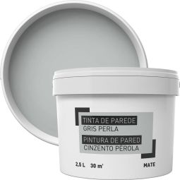 Tinta para paredes cinzento pérola 2,5 l