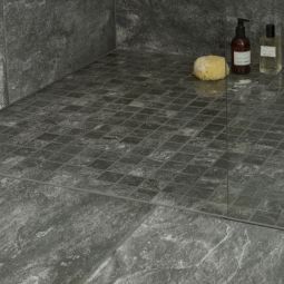 Malha de mosaico shaded cinzento antracite 30 x 30 cm