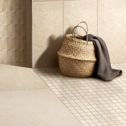 Malha de mosaico soft lime stone bege creme 30 x 30 cm