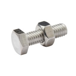 PERNO E PORCA SEXTAVADA 6 X 20 mm 10 UNIDADES