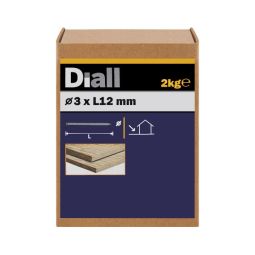 Prego de cabeça larga 3 x 12 mm Diall 2 kg