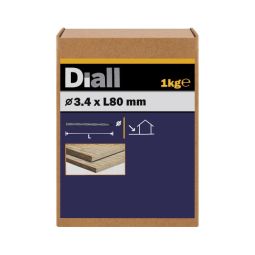 Prego Ardox galvanizado 3,4 x 80 mm Diall 1 kg