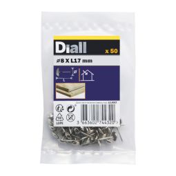 Tacha de estofador em latão 8 mm Diall 50 unidades