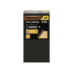 100 parafusos para madeira TX premium 4,5 x 40 mm Turbodrive