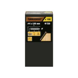 100 parafusos para madeira TX premium 4 x 50 mm Turbodrive