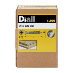 200 parafusos de aço inoxidável para madeira 4 x 20 mm Diall