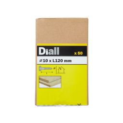50 parafusos tirefond sextavados 10 x 120 mm Diall