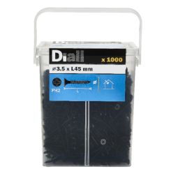 1000 PARAFUSOS DE AÇO PRETO PARA PAINÉS DE GESSO 3,5x45 MM