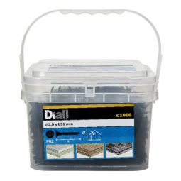 1000 PARAFUSOS DE AÇO PRETO PARA PAINÉS DE GESSO 3,5x55 MM