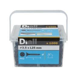 1000 PARAFUSOS DE AÇO PRETO PARA PAINÉS DE GESSO 3,5x25 MM