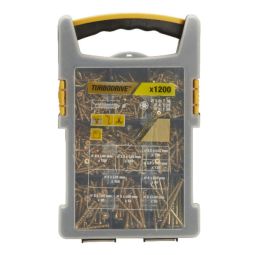 JOGO DE PARAFUSOS YPZ TX PREMIUM PARA MADEIRA DIVERSOS 1200 UNIDADES