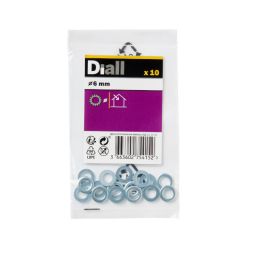 Anilha recartilhada M6 Diall 10 unidades