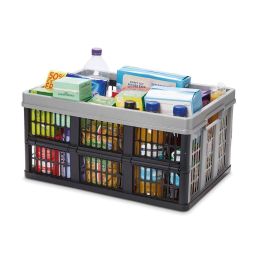 Caixa dobrável cinzento preto "stuva" 45l