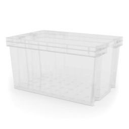 Caixa transparente resistente "xago" 51l