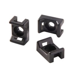 Base de fixação parafuso para abraçadeiras 9 x 140 mm Diall preta 25 unidades