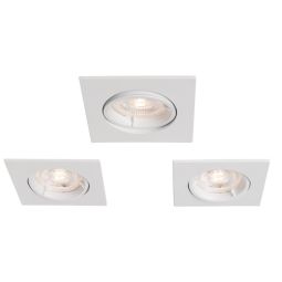 3 ENCASTRAVEIS "Esope" 4,9 W QUADRADO BRANCO