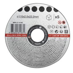 5 discos corte para pedra 115 x 2,5 mm
