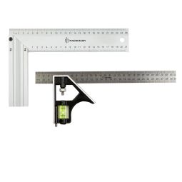 Kit de esquadro combinado 2 peças 300-250 mm magnusson