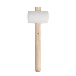 Macete de borracha branca de 16 oz com pega em madeira magnusson