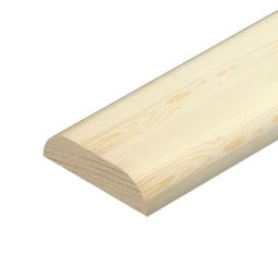 Moldura de madeira de pinho natural 240 x 3,4 x 0,8 cm