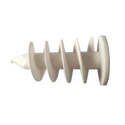 Pack de 4 buchas de polipropileno brancas de 50 x Ø 25 mm.