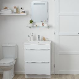 Móvel de casa de banho Imandra cor branco 60x45cm