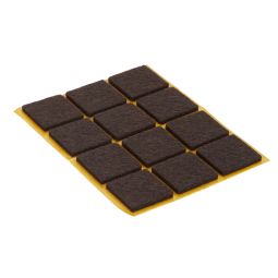PACK 12 UDS FELTRO QUADRADO ADESIVO 24 X 24 mm