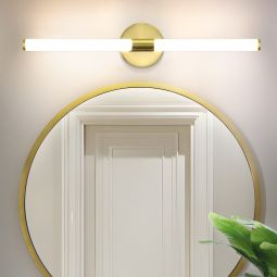 Nettlife luminária de parede com espelh LED dourado 60x12