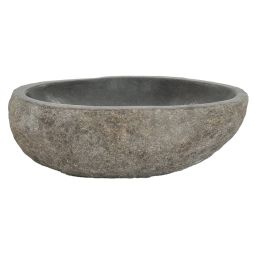 Lavatório de pedra do rio oval (29-38)x(24-31) cm