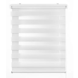 Storesdeco| estore de rolo dia/noite duplo em tecido branco, 140 x 180 cm