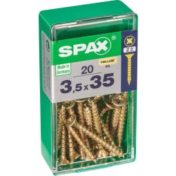 Vis - spax - tête fresada - diâmetro 3.5 mm - comprimento 35 mm - pacote de