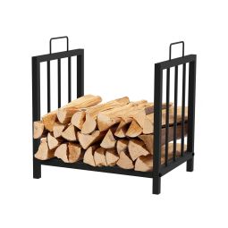 Cesto para lenha de interior kekai handle 43x33x45 cm estrutura em aço