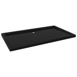 Base de chuveiro retangular vidaxl abs preta 70x120 cm