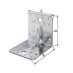ESQUADRO DE MONTAGEM COM NERVURA E LADOS IGUAIS 105 X 105 X 90 mm