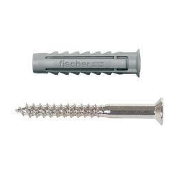 PACK 10 BUCHAS MACIÇAS SX COM PARAFUSO FISCHER 8 x 40 MM