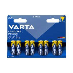 8 PILHAS ALCALINAS AA VARTA