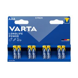 8 PILHAS ALCALINAS AAA VARTA