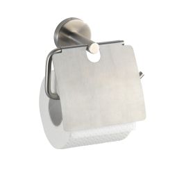Porta-rolos com tampa de aço inoxidável Bosio