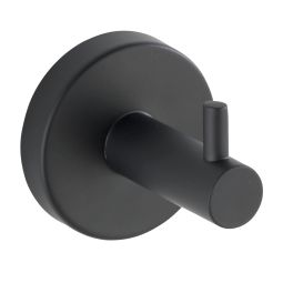Cabide de um gancho de aço inoxidável Bosio preto