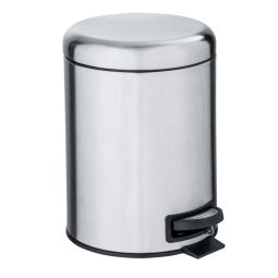 Papeleira com pedal 5L Leman aço inoxidável mate