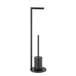 Conjunto de pé para WC de aço inoxidável Ferla preto