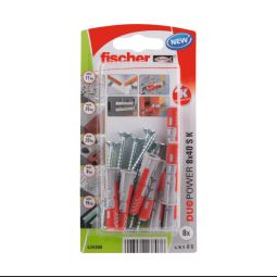 Buchas Duopower + Parafusos 8 x 40 mm Fischer 8 uds