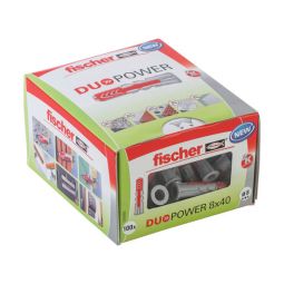 BUCHAS DUOPOWER 8 X 40 MM FISCHER 100 UDS