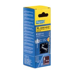 Remaches ø4.8x16mm XL aluminio con taladro 40 uds