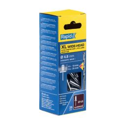 Remaches ø4.8x30mm aluminio XL con broca 25 piezas