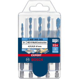 Conjunto de brocas Expert HEX9 MultiConstruction 5 unidades Bosch
