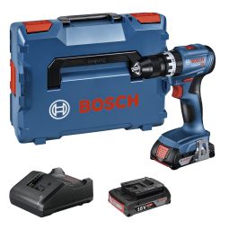 Berbequim percutor Brushless 18V com 2 baterias de 2Ah Bosch azul