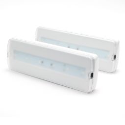 Conjunto de 2 luzes de emergência LED 3w embutidas/superfície 265lm
