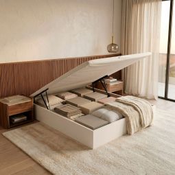 Sommier com arrumação 120x200cm royal sleep branco abertura frontal 31cm