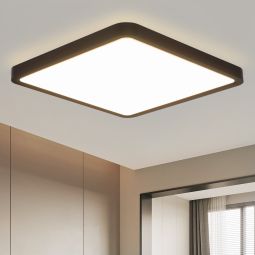 Nettlife plana LED luz de teto  preto 23cm quarto 18w lâmpada corredor